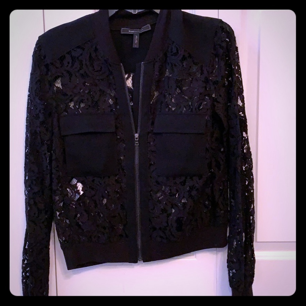 BCBAXAZRIA lace bomber